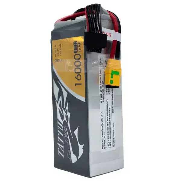 Tattu Plus 16000mAh 6S 15C 22.2V Lipo Battery Pack with XT90S - Image 4